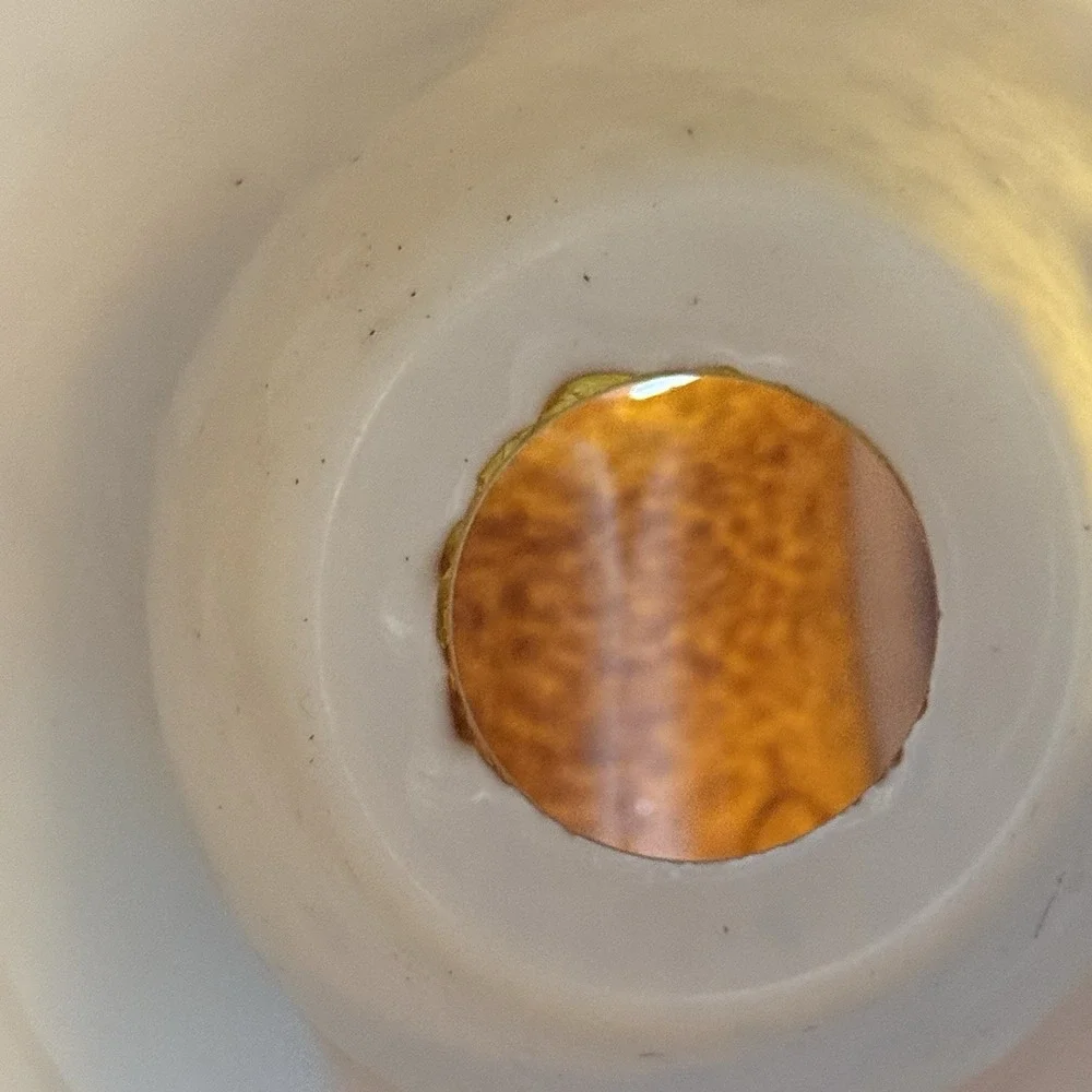 Set of 3 Amber Swirl Glass Pendant Lamp Shades Mission Style Cognac Tortoise